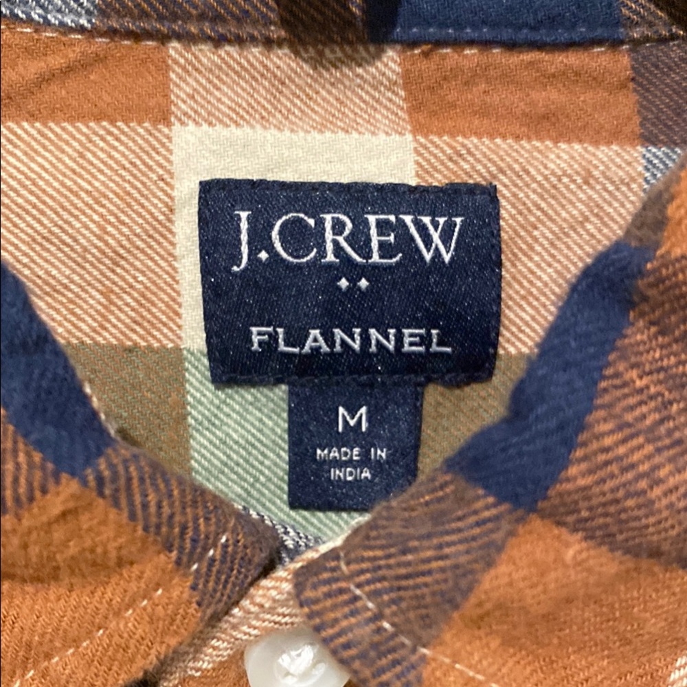 J. Crew Brown and Green Casual Button Down Shirt - Picture 3 of 4